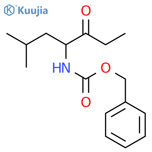 CARBAMIC ACID, [1-(2-METHYLPROPYL)-2-OXOBUTYL]-, PHENYLMETHYL ESTER structure