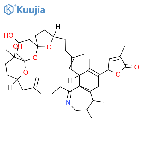 2(5H)-Furanone, 5-(9-hydroxy-9,21,22,27-tetramethyl-14-methylene-1,2,7-trioxa-19-azacyclooctacosa-18,26-dienyl)-3-methyl- structure