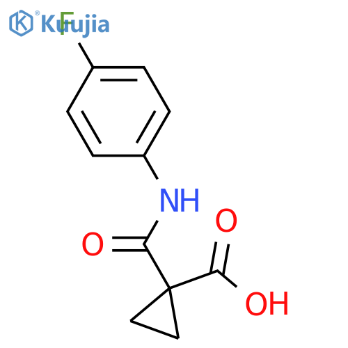 1-((4-Fluorophenyl)carbamoyl)cyclopropanecarboxylic acid structure