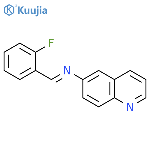 6-Quinolinamine, N-[(2-fluorophenyl)methylene]- structure