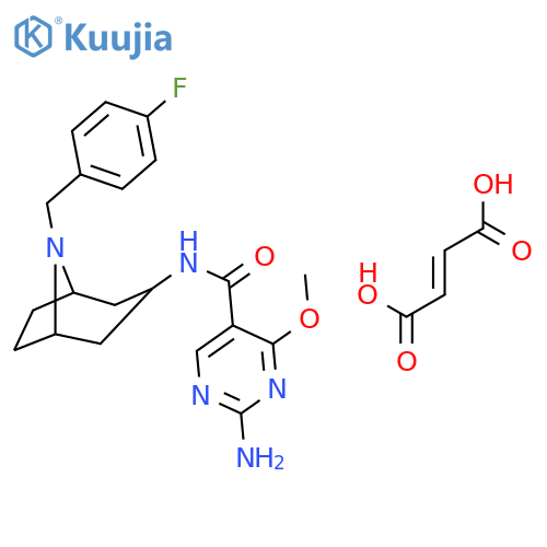 5-Pyrimidinecarboxamide, 2-amino-N-(8-(p-fluorobenzyl)-3-beta-nortropanyl)-4-methoxy-, monomaleate structure