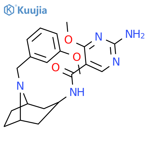 5-Pyrimidinecarboxamide,2-amino-4-methoxy-N-[8-[(3-methoxyphenyl)methyl]-8-azabicyclo[3.2.1]oct-3-yl]-,exo- (9CI) structure