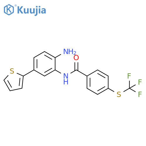 Benzamide, N-[2-amino-5-(2-thienyl)phenyl]-4-[(trifluoromethyl)thio]- structure