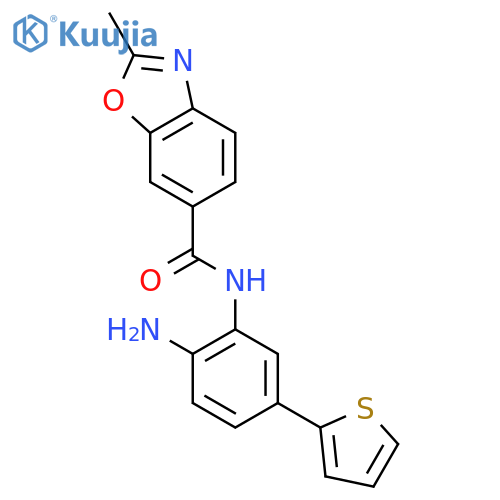 6-Benzoxazolecarboxamide, N-[2-amino-5-(2-thienyl)phenyl]-2-methyl- structure