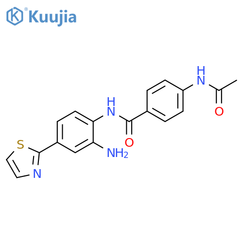 Benzamide, 4-(acetylamino)-N-[2-amino-4-(2-thiazolyl)phenyl]- structure