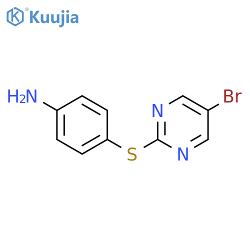 4-[(5-Bromopyrimidin-2-yl)thio]phenylamine structure