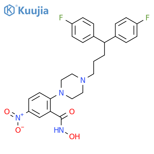 Benzamide,2-[4-[4,4-bis(4-fluorophenyl)butyl]-1-piperazinyl]-N-hydroxy-5-nitro- structure