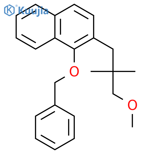 NAPHTHALENE, 2-(3-METHOXY-2,2-DIMETHYLPROPYL)-1-(PHENYLMETHOXY)- structure