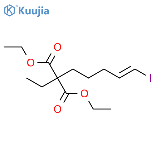 Propanedioic acid, ethyl(5-iodo-4-pentenyl)-, diethyl ester, (E)- (9CI) structure