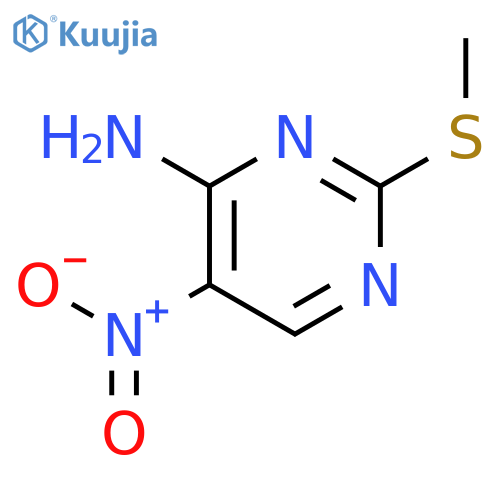 4-Pyrimidinamine, 2-(methylthio)-5-nitro- structure