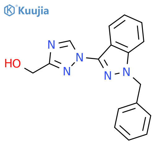 1H-1,2,4-Triazole-3-methanol, 1-[1-(phenylmethyl)-1H-indazol-3-yl]- structure