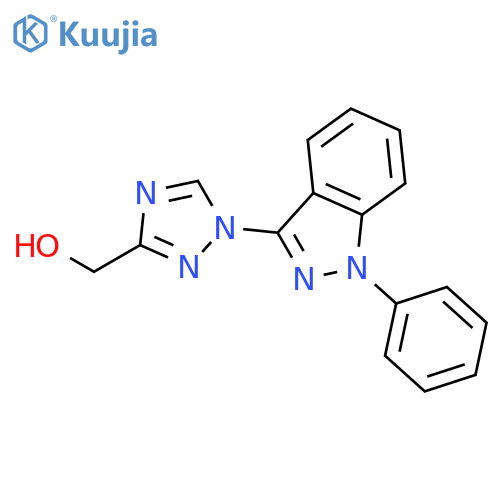 1H-1,2,4-Triazole-3-methanol, 1-(1-phenyl-1H-indazol-3-yl)- structure