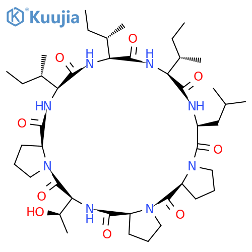 Cyclo(L-isoleucyl-L-isoleucyl-L-isoleucyl-L-leucyl-L-prolyl-L-prolyl-L-threonyl-L-prolyl) structure