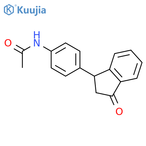 ACETAMIDE, N-[4-(2,3-DIHYDRO-3-OXO-1H-INDEN-1-YL)PHENYL]- structure