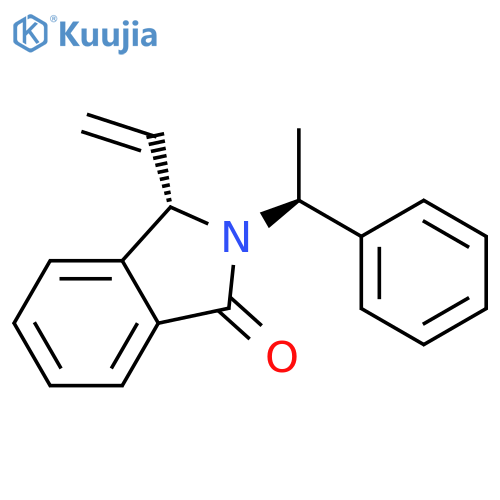 1H-ISOINDOL-1-ONE, 3-ETHENYL-2,3-DIHYDRO-2-[(1S)-1-PHENYLETHYL]-, (3S)- structure