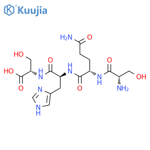 L-SERINE, L-SERYL-L-GLUTAMINYL-L-HISTIDYL- structure