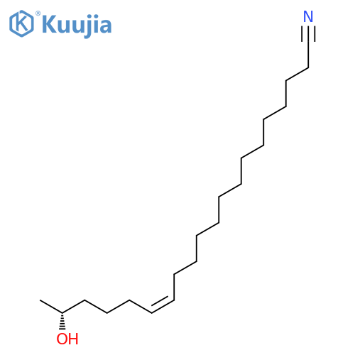 14-EICOSENENITRILE, 19-HYDROXY-, (14Z,19R)- structure