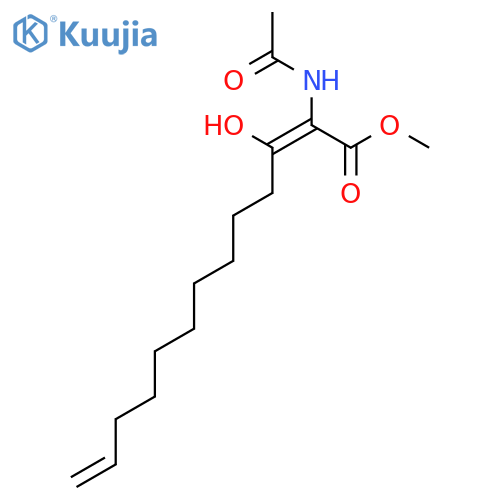 2,12-Tridecadienoic acid, 2-(acetylamino)-3-hydroxy-, methyl ester structure