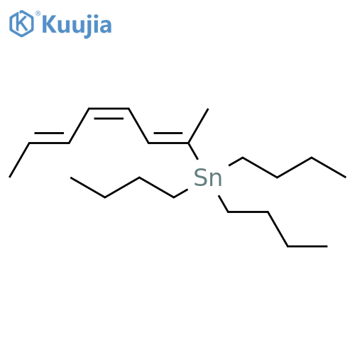 STANNANE, TRIBUTYL[(1E,3Z,5E)-1-METHYL-1,3,5-HEPTATRIENYL]- structure