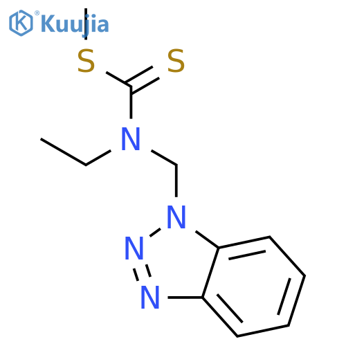 CARBAMODITHIOIC ACID, (1H-BENZOTRIAZOL-1-YLMETHYL)ETHYL-, METHYL ESTER structure