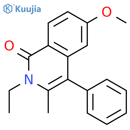 1(2H)-Isoquinolinone, 2-ethyl-6-methoxy-3-methyl-4-phenyl- structure