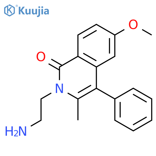 1(2H)-ISOQUINOLINONE, 2-(2-AMINOETHYL)-6-METHOXY-3-METHYL-4-PHENYL- structure