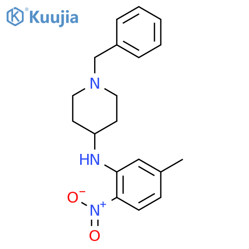 4-PIPERIDINAMINE, N-(5-METHYL-2-NITROPHENYL)-1-(PHENYLMETHYL)- structure