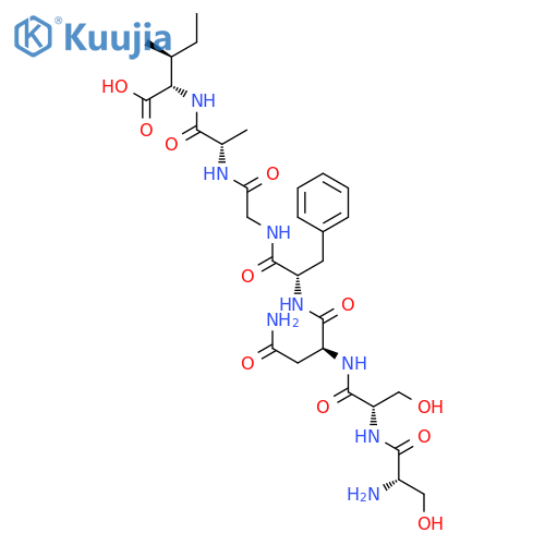 L-ISOLEUCINE, L-SERYL-L-SERYL-L-ASPARAGINYL-L-PHENYLALANYLGLYCYL-L-ALANYL- structure
