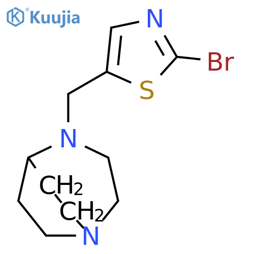 1,4-DIAZABICYCLO[3.2.2]NONANE, 4-[(2-BROMO-5-THIAZOLYL)METHYL]- structure