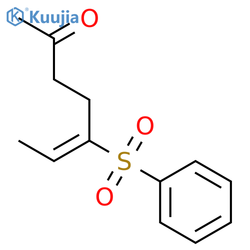 5-Hepten-2-one, 5-(phenylsulfonyl)-, (5E)- structure