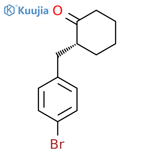 CYCLOHEXANONE, 2-[(4-BROMOPHENYL)METHYL]-, (2R)- structure