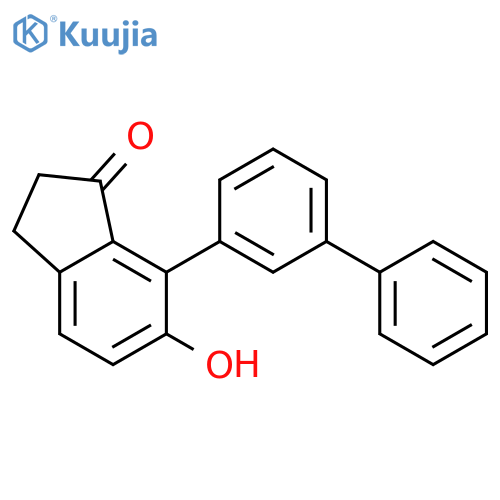 1H-INDEN-1-ONE, 7-[1,1'-BIPHENYL]-3-YL-2,3-DIHYDRO-6-HYDROXY- structure