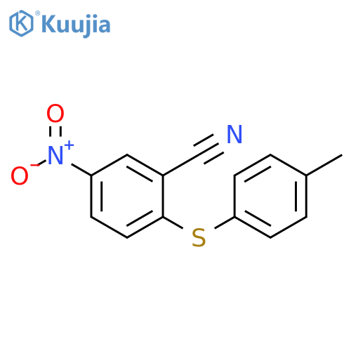 2-(4-Methylphenyl)sulfanyl-5-nitrobenzonitrile structure