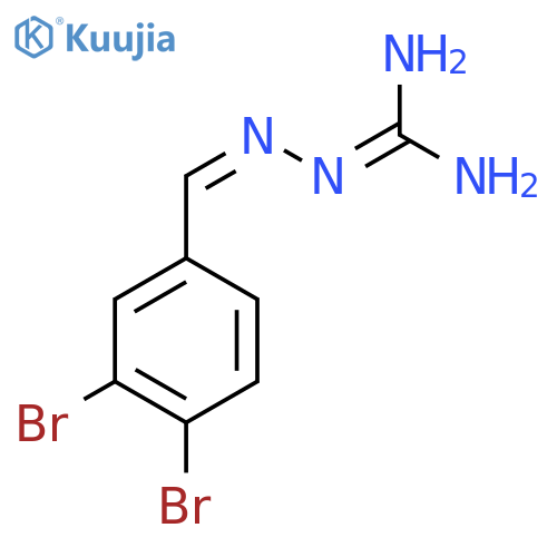 2-[(Z)-(3,4-Dibromophenyl)methylideneamino]guanidine structure