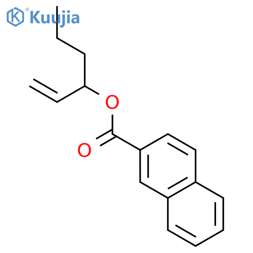 2-Naphthalenecarboxylic acid, 1-ethenylbutyl ester, (-)- structure