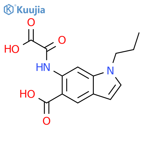 1H-Indole-5-carboxylic acid, 6-[(carboxycarbonyl)amino]-1-propyl- structure