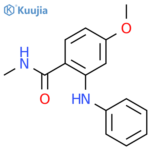 Benzamide, 4-methoxy-N-methyl-2-(phenylamino)- structure