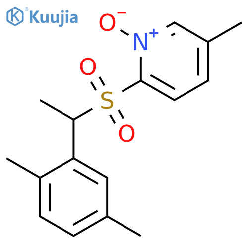 Pyridine, 2-[[1-(2,5-dimethylphenyl)ethyl]sulfonyl]-5-methyl-, 1-oxide structure