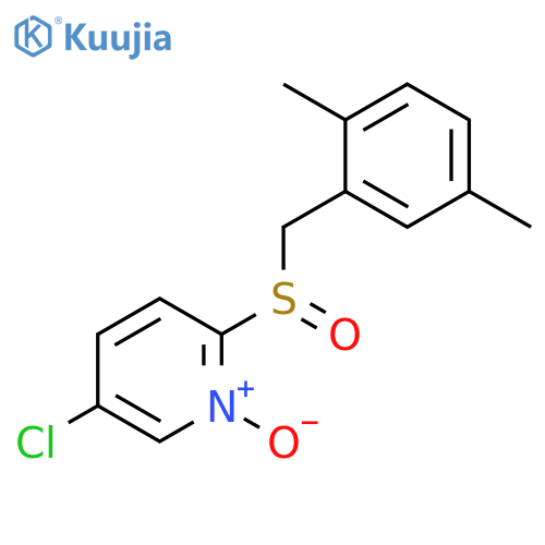 PYRIDINE, 5-CHLORO-2-[[(2,5-DIMETHYLPHENYL)METHYL]SULFINYL]-, 1-OXIDE structure
