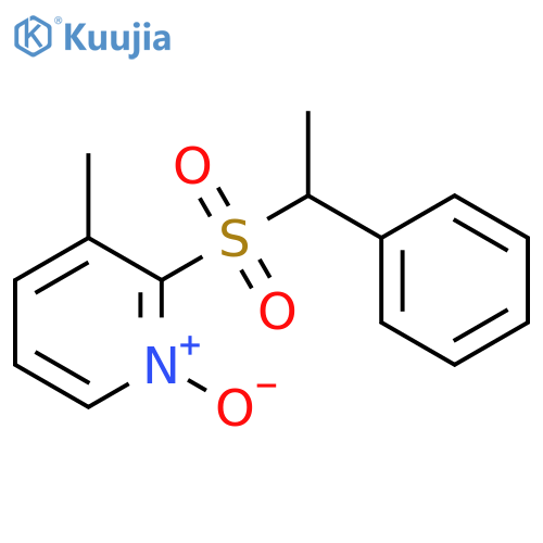 Pyridine, 3-methyl-2-[(1-phenylethyl)sulfonyl]-, 1-oxide structure
