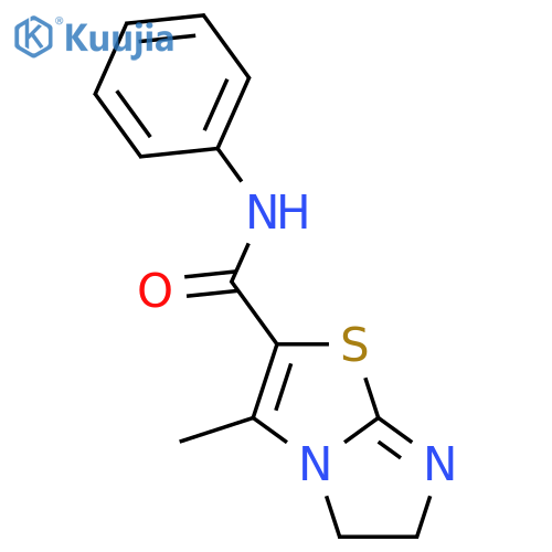 IMIDAZO[2,1-B]THIAZOLE-2-CARBOXAMIDE, 5,6-DIHYDRO-3-METHYL-N-PHENYL- structure