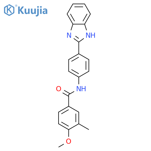 Benzamide, N-[4-(1H-benzimidazol-2-yl)phenyl]-4-methoxy-3-methyl- structure