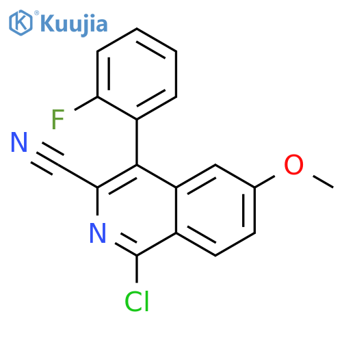 3-ISOQUINOLINECARBONITRILE, 1-CHLORO-4-(2-FLUOROPHENYL)-6-METHOXY- structure