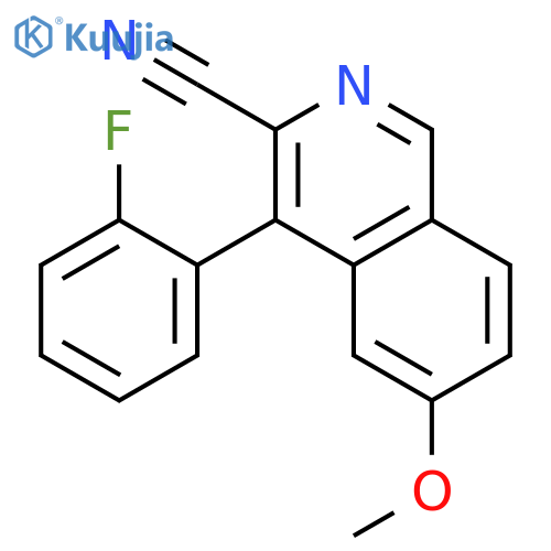 3-ISOQUINOLINECARBONITRILE, 4-(2-FLUOROPHENYL)-6-METHOXY- structure