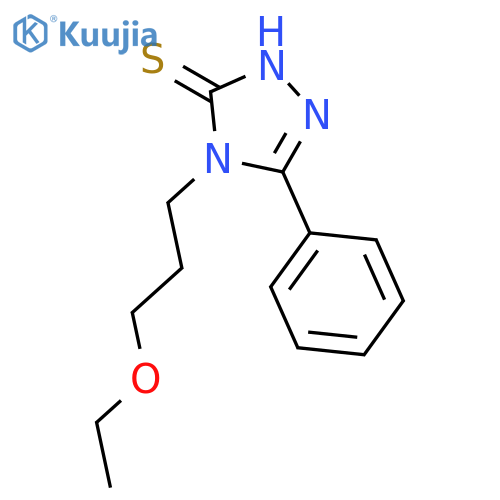3H-1,2,4-Triazole-3-thione, 4-(3-ethoxypropyl)-2,4-dihydro-5-phenyl- structure
