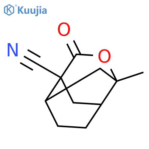 4-OXATRICYCLO[4.4.0.03,8]DECANE-6-CARBONITRILE, 3-METHYL-5-OXO- structure
