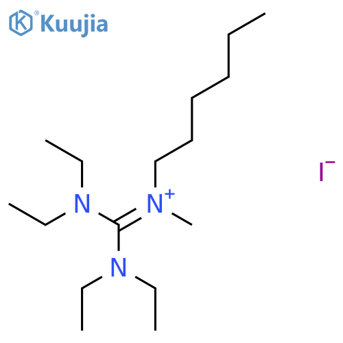 1-Hexanaminium, N-[bis(diethylamino)methylene]-N-methyl-, iodide structure