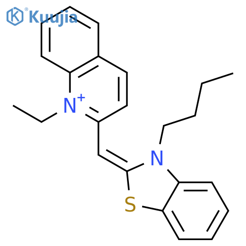 Quinolinium, 2-[(3-butyl-2(3H)-benzothiazolylidene)methyl]-1-ethyl- structure