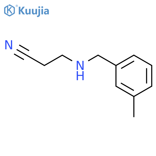 Propanenitrile, 3-[[(3-methylphenyl)methyl]amino]- structure