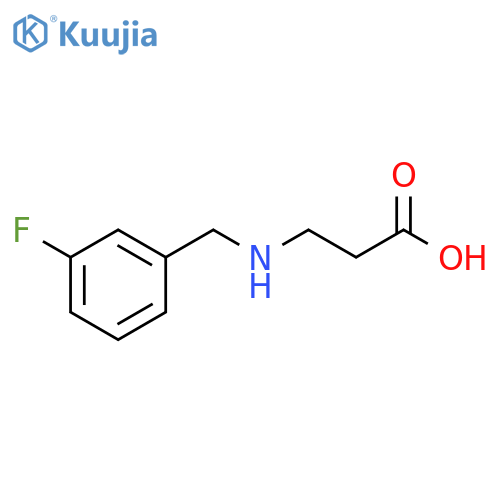 3-{(3-fluorophenyl)methylamino}propanoic acid structure